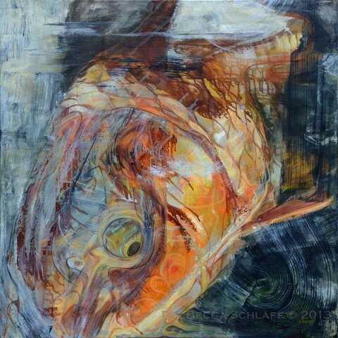 Becca Schlaff painting of a carp