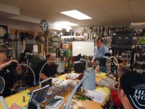 Chris Helm fly tying class - photo by Todd Schotts