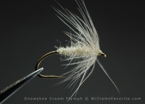 Snowshoe Cream Flymph tied by WIlliam Anderson